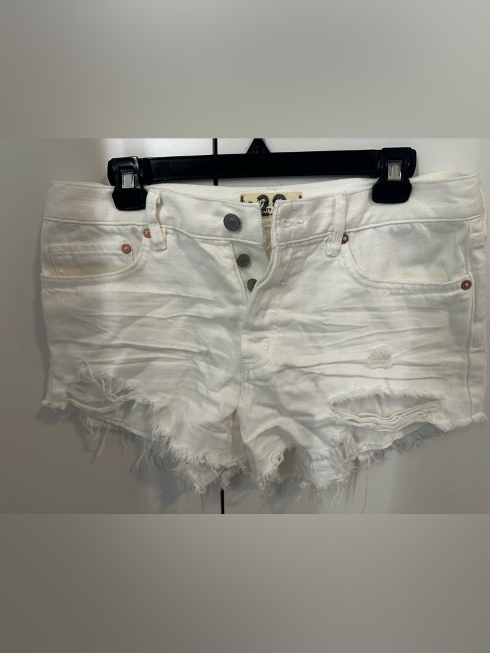 Free People Loving Good Vibrations Shorts White